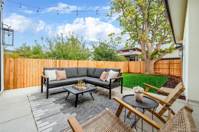 view of patio / terrace with outdoor lounge area