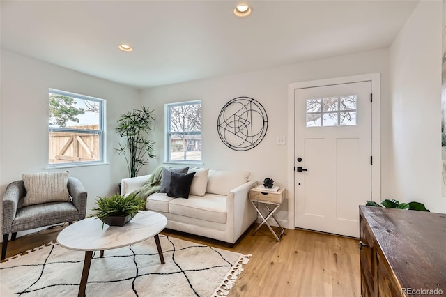1120 Xenia St, Denver, CO 80220 - living room featuring recessed lighting and light wood-type flooring
