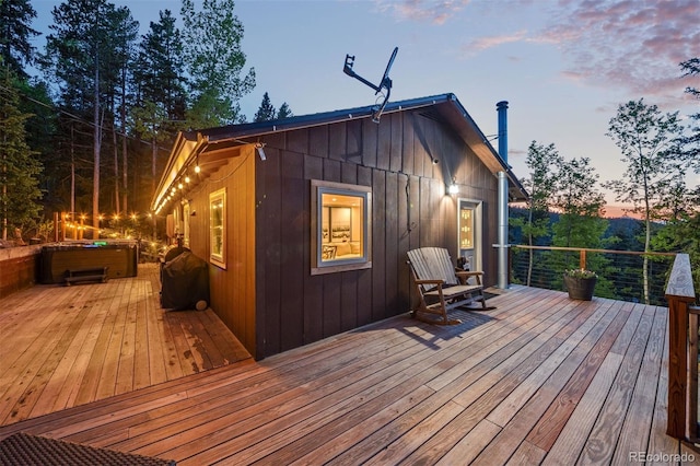 375 Castlewood Dr, Evergreen, CO 80439 - view of wooden terrace