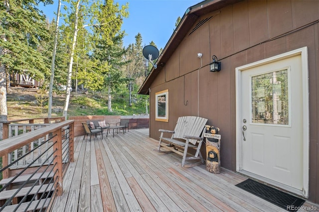 375 Castlewood Dr, Evergreen, CO 80439 - view of wooden deck