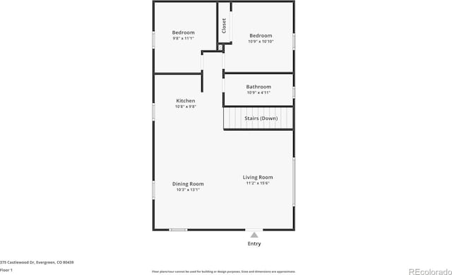 375 Castlewood Dr, Evergreen, CO 80439 - view of property floor plan
