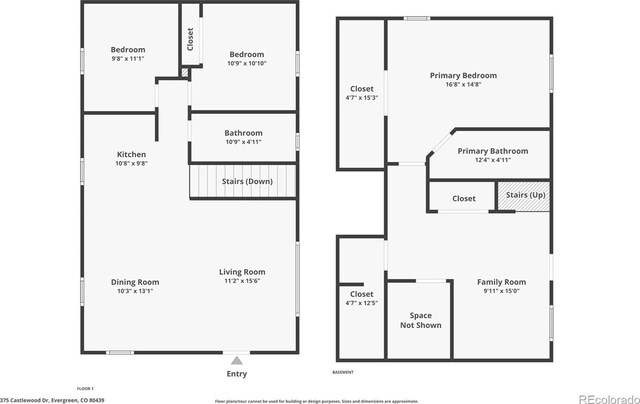 375 Castlewood Dr, Evergreen, CO 80439 - view of property floor plan
