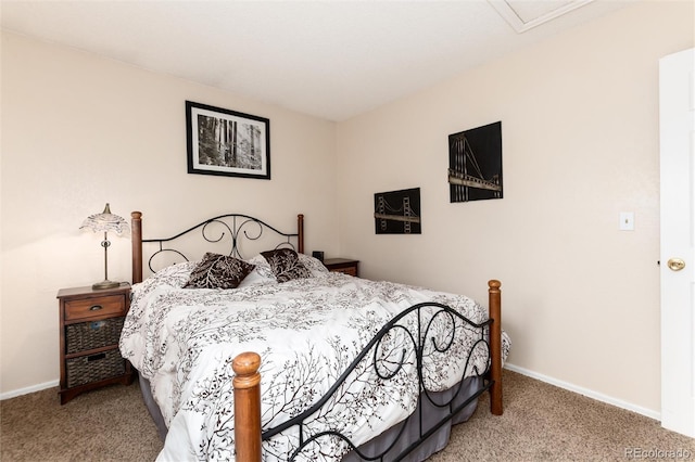 bedroom featuring baseboards and carpet flooring