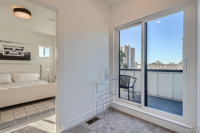 view of carpeted bedroom