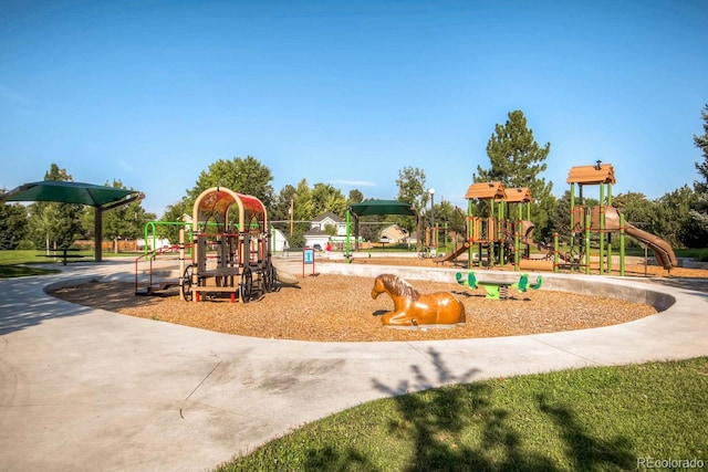 view of jungle gym