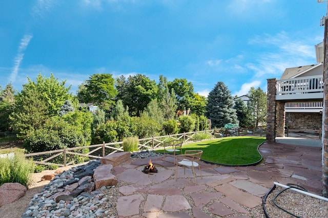 4515 W 107th Cir, Westminster, CO 80031 - view of patio / terrace featuring an outdoor fire pit