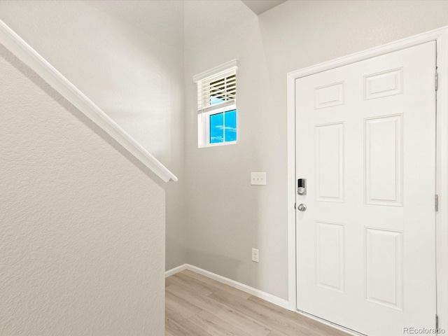 entryway featuring light hardwood / wood-style flooring