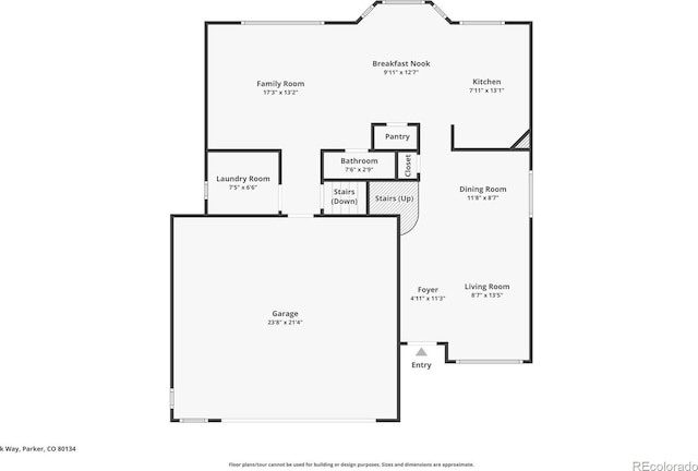 5369 Creek Way, Parker, CO 80134 - floor plan / room layout