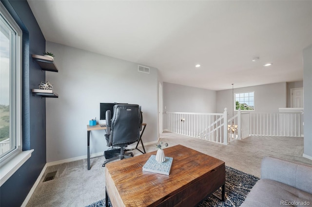 20339 Vista Cir, Parker, CO 80138 - carpeted office with baseboards and recessed lighting
