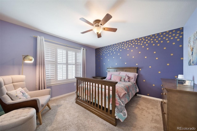 20339 Vista Cir, Parker, CO 80138 - bedroom featuring an accent wall, carpet, and a ceiling fan