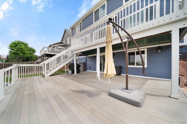 20339 Vista Cir, Parker, CO 80138 - wooden terrace featuring area for grilling and stairs
