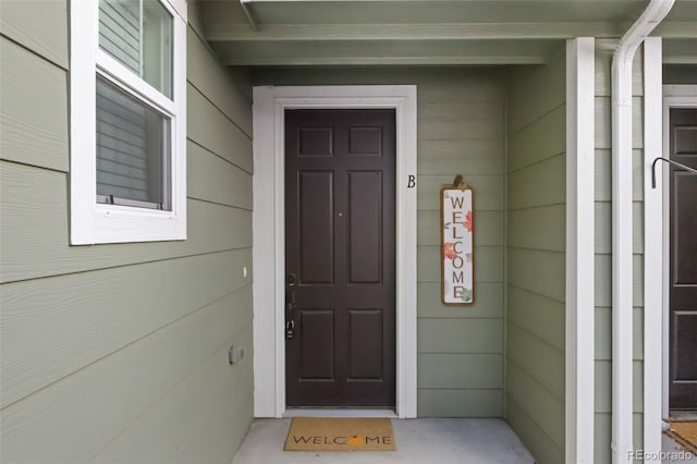 view of doorway to property