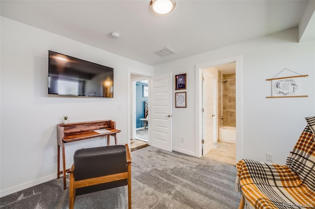 4390 Osage St, Denver, CO 80211 - sitting room featuring carpet, visible vents, and baseboards