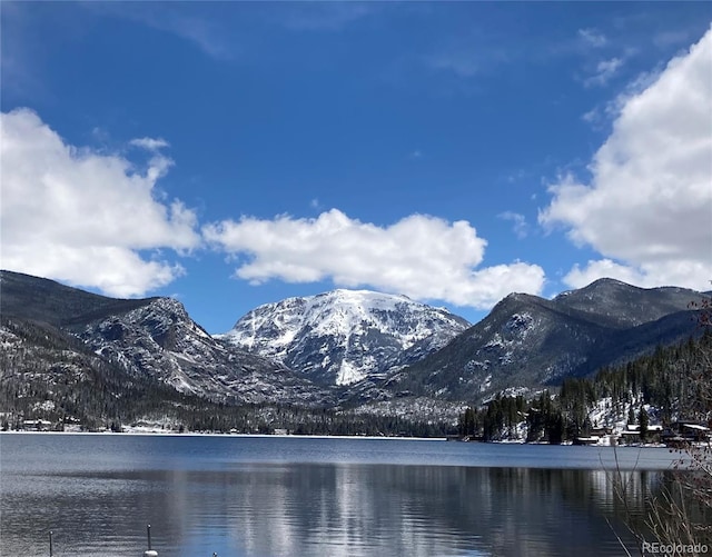 900 Tallaqua Dr, Grand Lake, CO 80447 - view of mountain backdrop featuring a nearby body of water