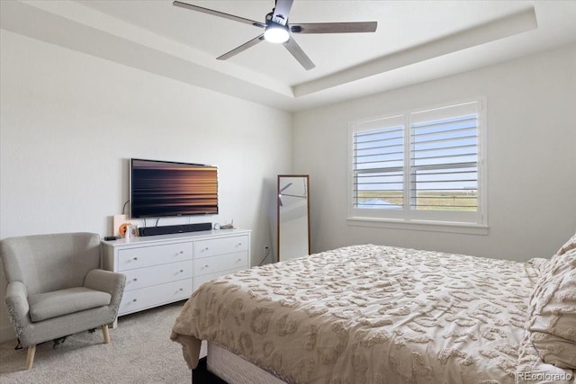 13476 Willow St, Thornton, CO 80602 - carpeted bedroom with a raised ceiling and a ceiling fan