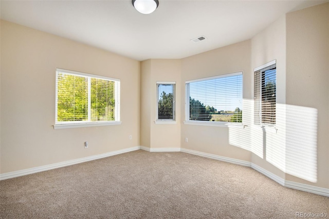 view of carpeted spare room