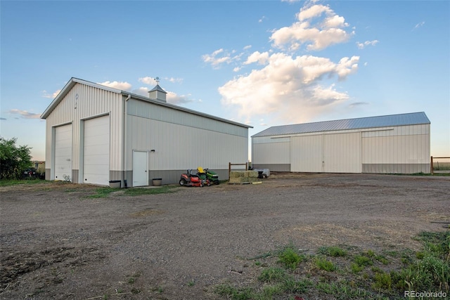 view of outdoor structure with a garage