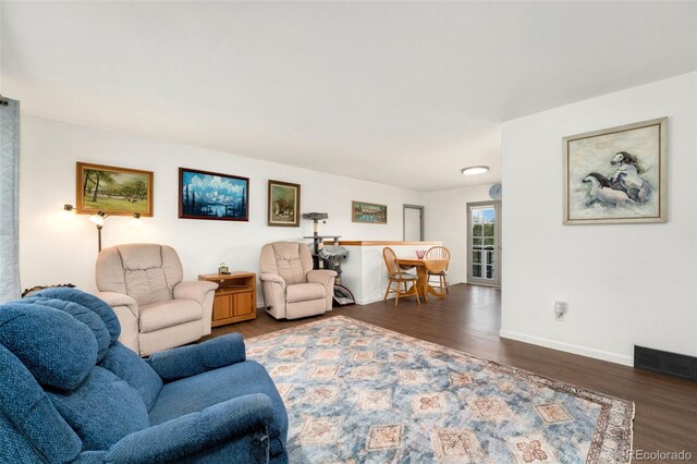 13388 Alcott Cir, Broomfield, CO 80020 - living room with wood finished floors and baseboards