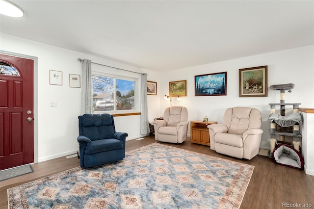 13388 Alcott Cir, Broomfield, CO 80020 - living area with wood finished floors and baseboards