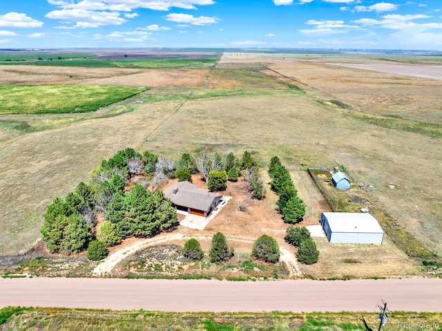 drone / aerial view featuring a rural view