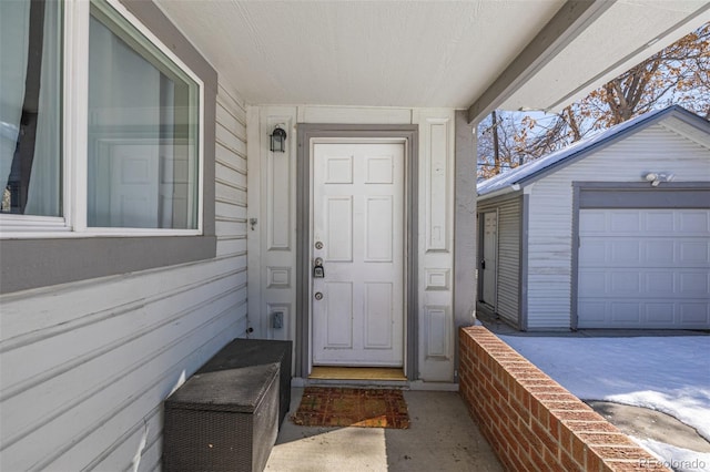 view of doorway to property