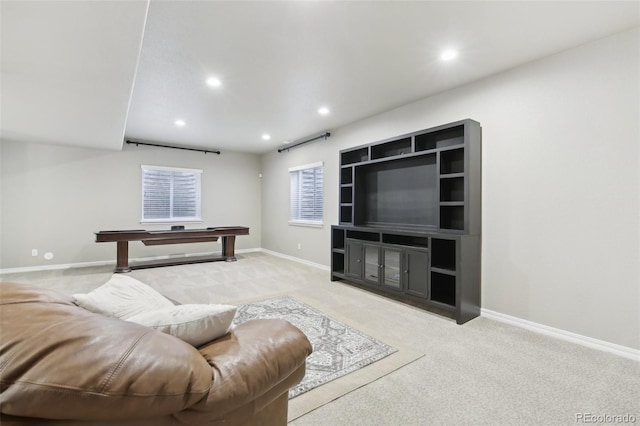 view of carpeted living room