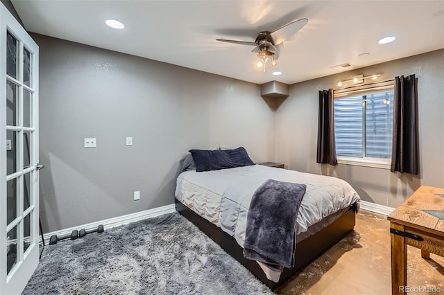 10774 Chadsworth Ln, Highlands Ranch, CO 80126 - bedroom featuring baseboards, ceiling fan, and recessed lighting