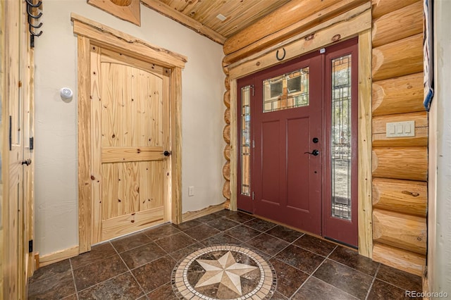 50 Pine St, Empire, CO 80438 - foyer entrance featuring wooden ceiling and baseboards