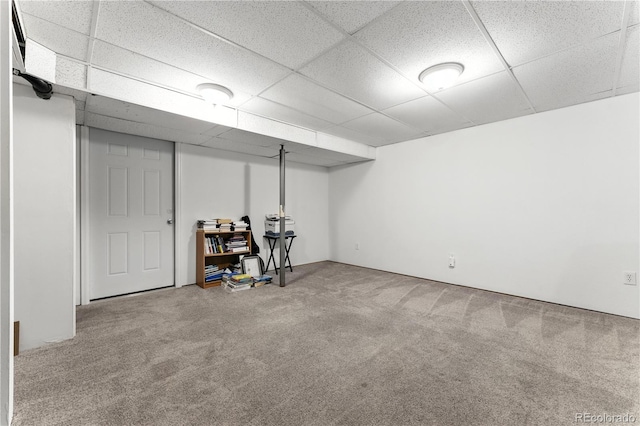6906 S Sycamore St, Littleton, CO 80120 - finished basement featuring carpet floors and a drop ceiling