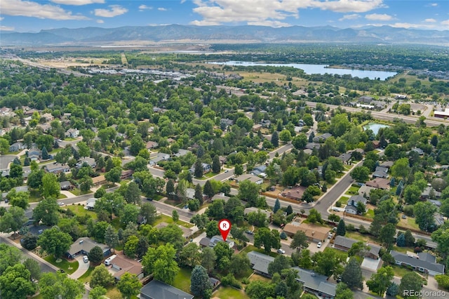 6906 S Sycamore St, Littleton, CO 80120 - aerial view of a water and mountain view
