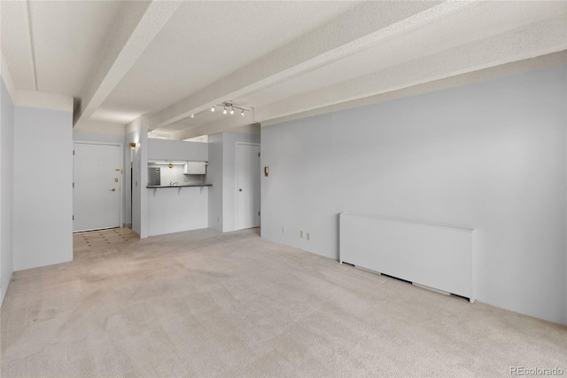 1265 N Race St Unit 603, Denver, CO 80206 - unfurnished living room featuring light carpet and track lighting