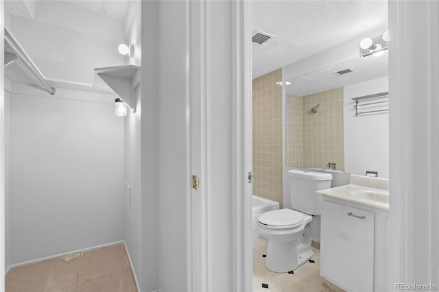 1265 N Race St Unit 603, Denver, CO 80206 - full bath featuring vanity, shower / tub combination, and a textured ceiling