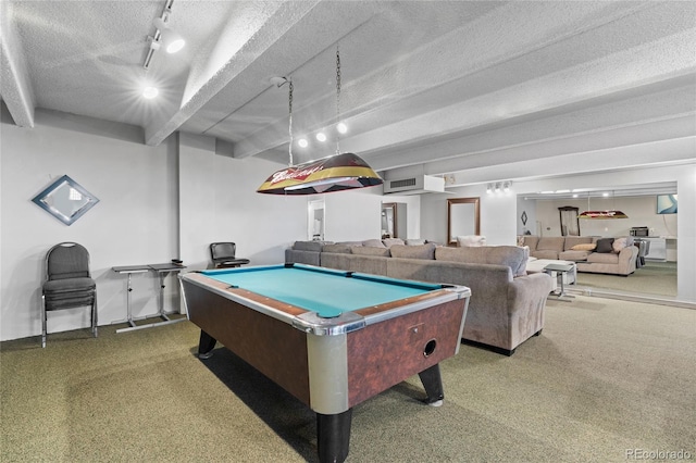 1265 N Race St Unit 603, Denver, CO 80206 - rec room with track lighting, pool table, and carpet floors