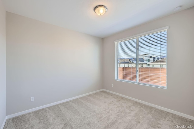 view of carpeted spare room