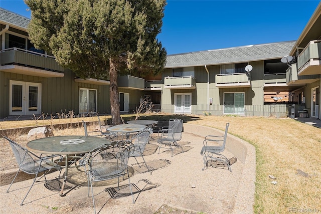 view of patio with french doors