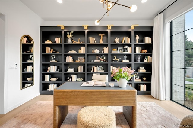 1001 S Adams St, Denver, CO 80209 - office space with light wood-style flooring and built in shelves