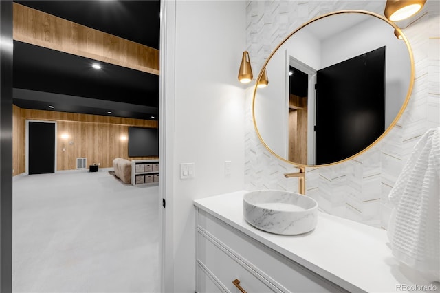 1001 S Adams St, Denver, CO 80209 - bathroom with backsplash and vanity