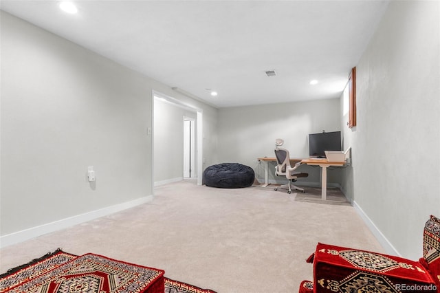 995 Ironton St, Aurora, CO 80010 - office area with recessed lighting and light colored carpet