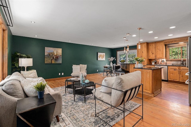 15 Pawnee Dr, Boulder, CO 80303 - living area featuring healthy amount of natural light, recessed lighting, and light wood-style floors
