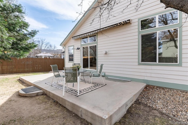 view of patio with fence