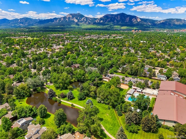 5530 Racquet Ln, Boulder, CO 80303 - bird's eye view of a water and mountain view
