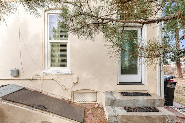 view of doorway to property