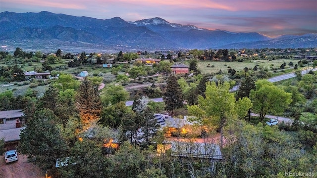 1455 La Mesa St, Colorado Springs, CO 80904 - aerial view at dusk of a mountain view