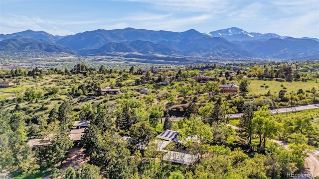 1455 La Mesa St, Colorado Springs, CO 80904 - drone / aerial view of a mountainous background