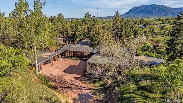 1455 La Mesa St, Colorado Springs, CO 80904 - view from above of property featuring a mountain backdrop