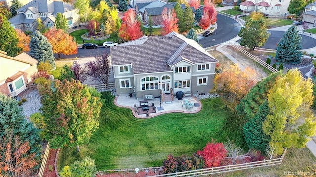 bird's eye view featuring a residential view