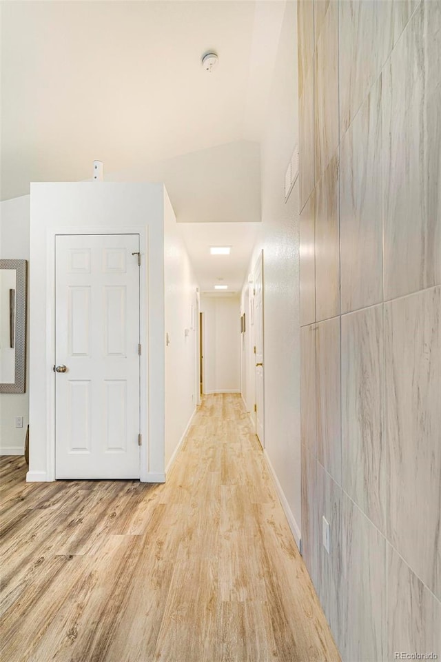 hallway featuring light hardwood / wood-style floors