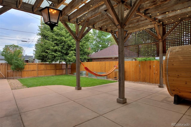 3237 N Josephine St, Denver, CO 80205 - fenced backyard featuring a patio