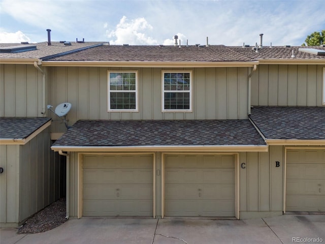 view of side of property with board and batten siding