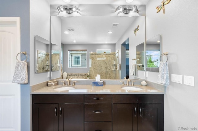 10057 Des Moines St, Parker, CO 80134 - full bath featuring a walk in shower and double vanity